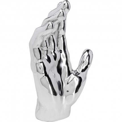 Deco Hand Diamond Ring Silver Kare Design