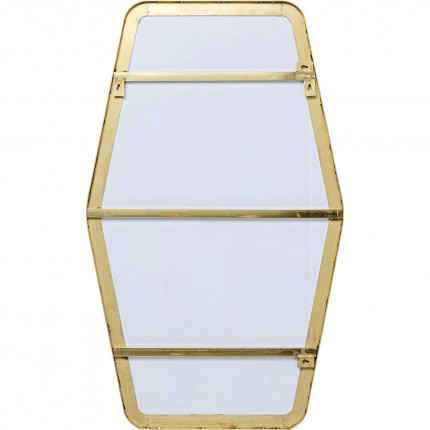 Wall Mirror Shape Hexagon Brass 64 x 94,5cm Kare Design