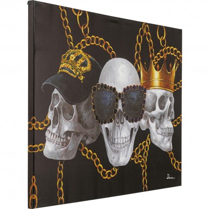 Schilderij Skull Gang 90x120 Kare Design