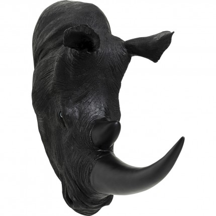 Wanddecoratie Rhino Head Antique Zwart Kare Design