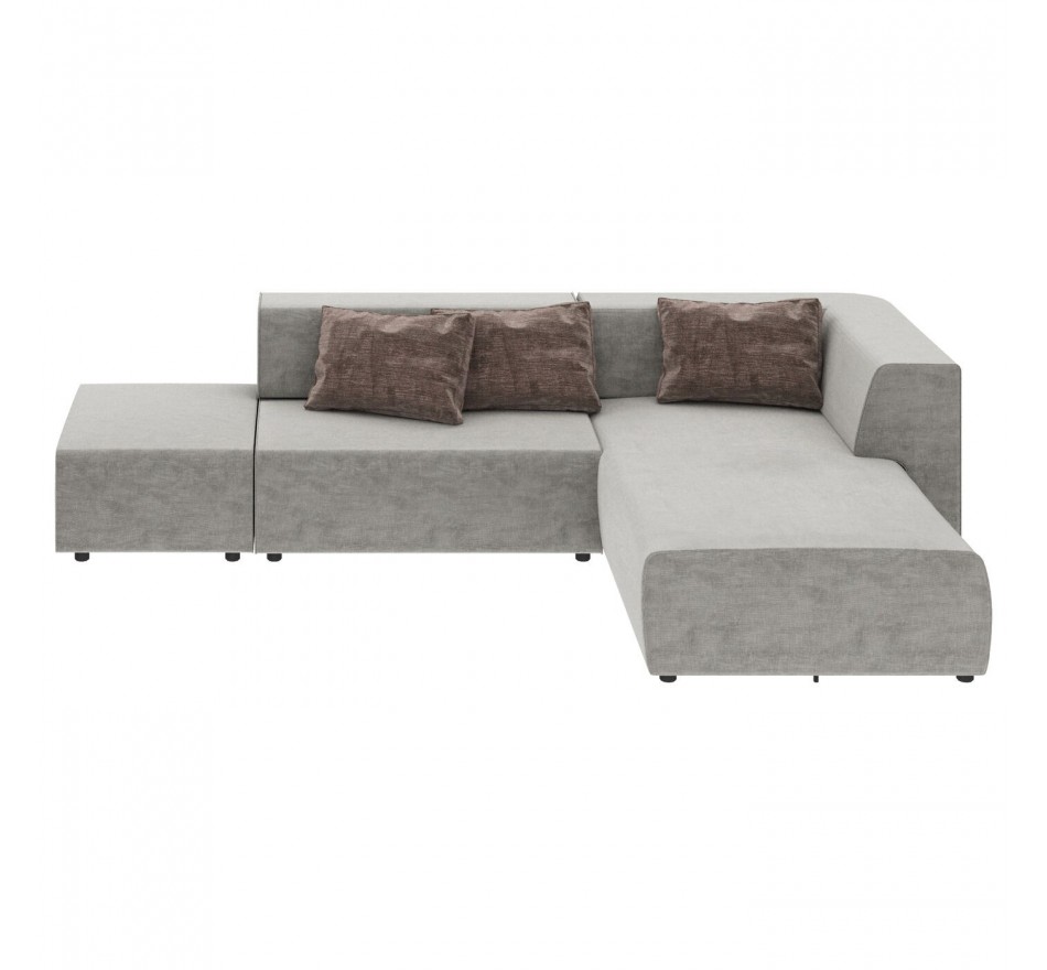 Canapé d'angle Infinity Vegas droite gris Kare Design