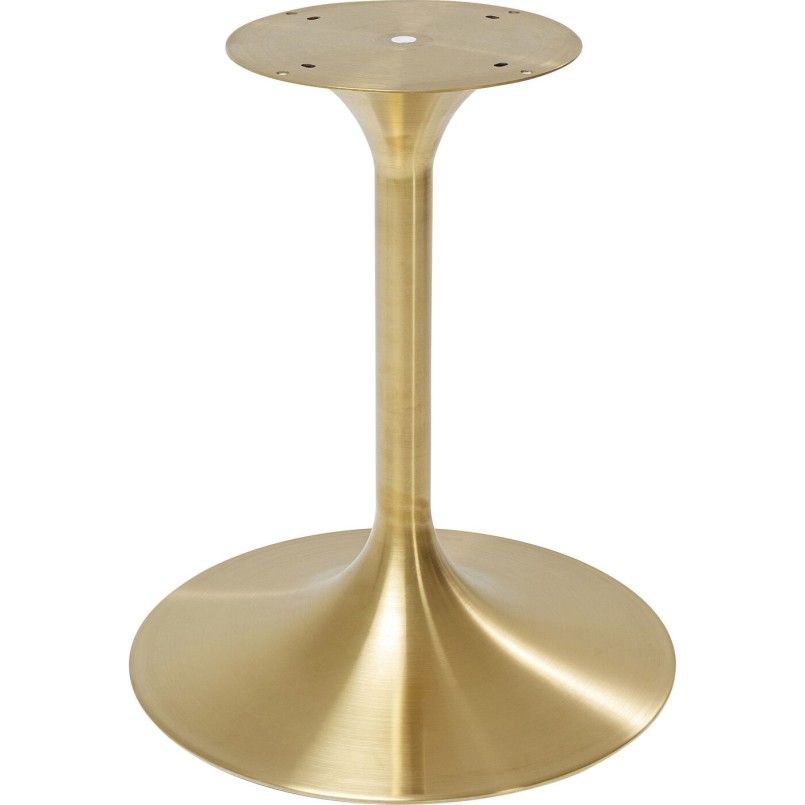 Table Invitation noyer-laiton Ø90cm