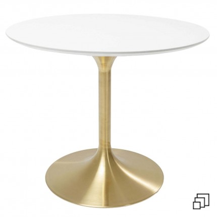 Table Invitation Set White Brass Kare Design