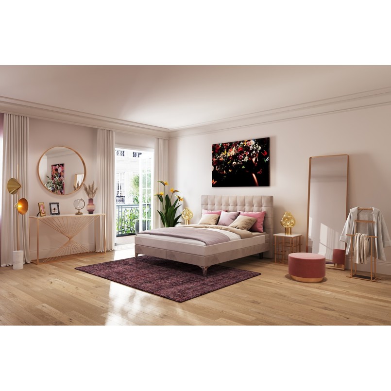Miroir Curve rectangulaire laiton 200x70cm Kare Design