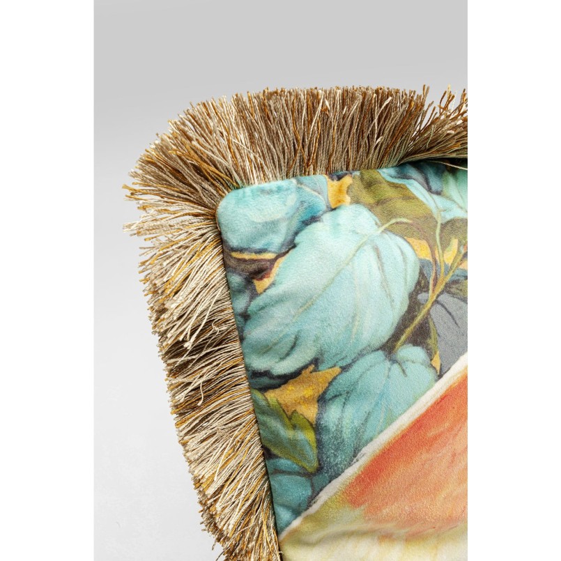Coussin à franges Perroquets 45x45cm Kare Design