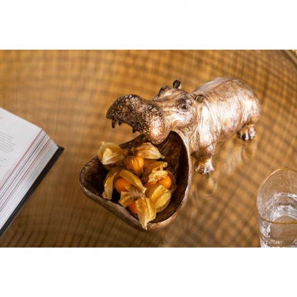 Bowl hippopotamus copper Kare Design