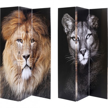 Kamerscherm King Lion vs Cat Girl 120x180cm Kare Design