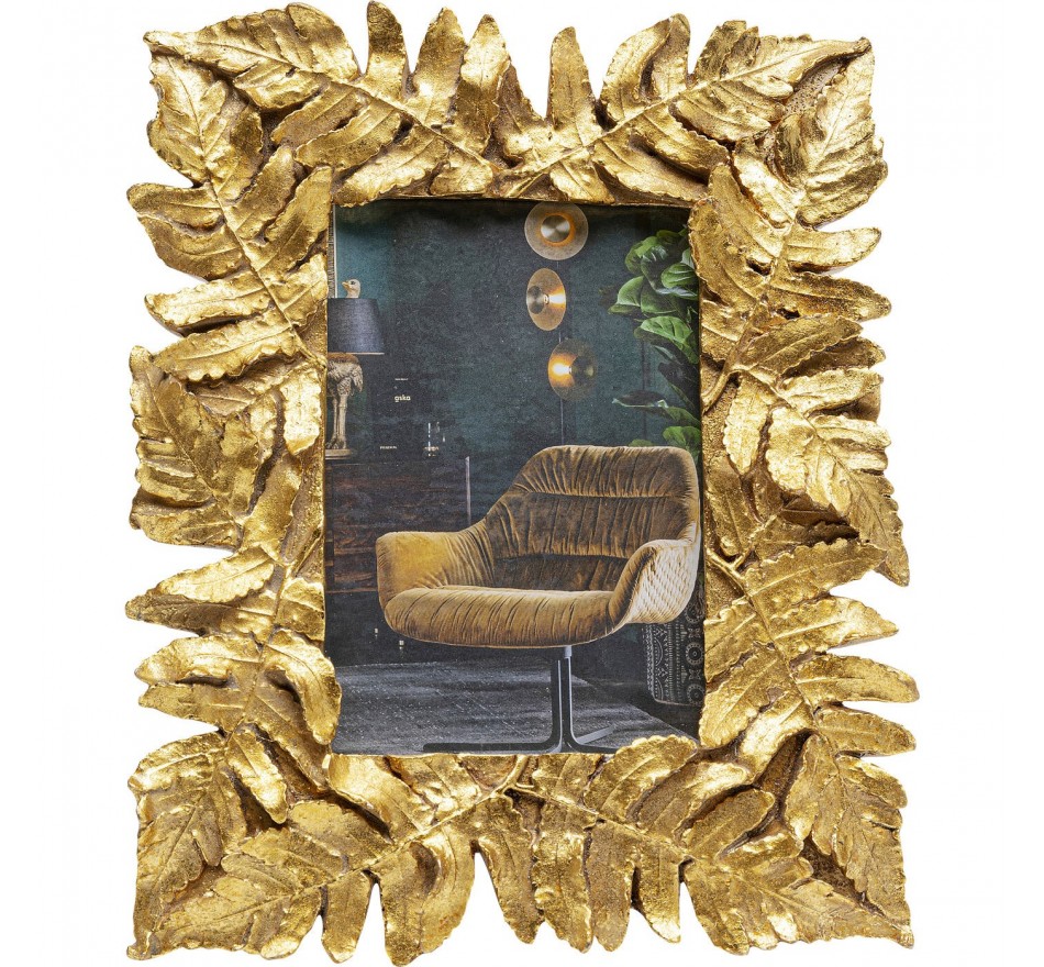 Cadre photo feuilles dorées Kare Design