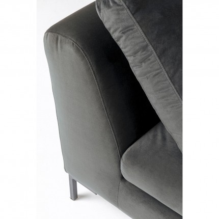 Corner Sofa Gianna Small Velvet Grey Right Kare Design