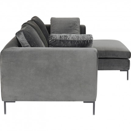 Corner Sofa Gianna Small Velvet Grey Right Kare Design